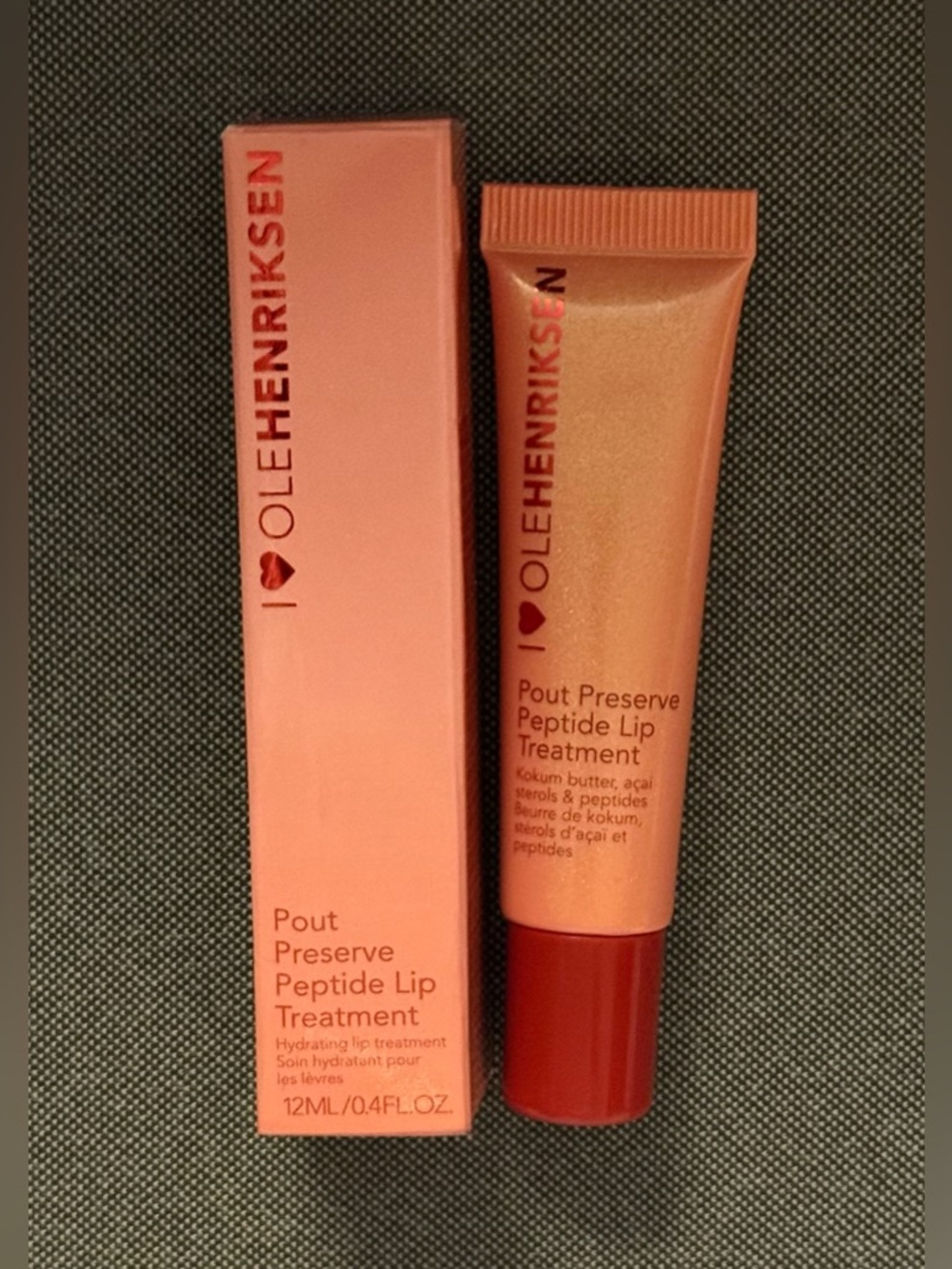 Olehenrikson Pout Preserve Hydrating Peptide Lip Treatment Strawberry Glimmer